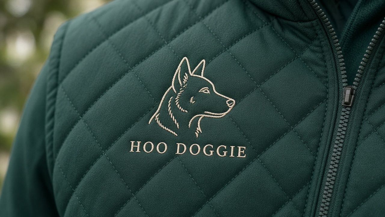 Forest quilted vest on the ranch at golden hour
