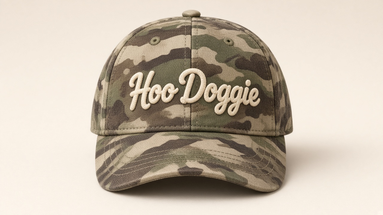 Toddler camo script cap