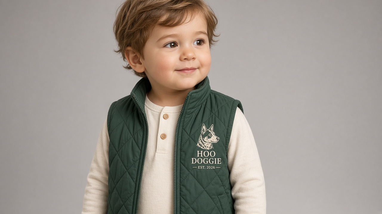 Toddler forest fairway quilted vest
